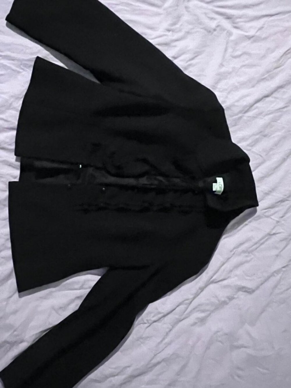 Ann Taylor Black Ruffle Jacket - Picture 2 of 6